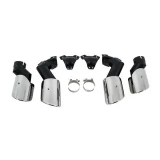 V2 Silver exhaust tips in X5M F95 style photo 2