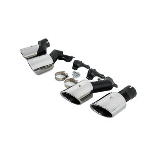 V2 Silver exhaust tips in X5M F95 style BMW X5 G05 2019–2026 photo 3