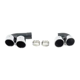 V1 Silver exhaust tips in X5M F95 style BMW X5 G05 2019–2026 photo 1