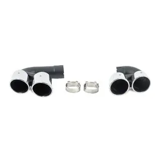 V1 Silver exhaust tips in X5M F95 style photo 1