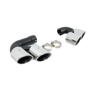 V1 Silver exhaust tips in X5M F95 style BMW X5 G05 2019–2026 photo 4