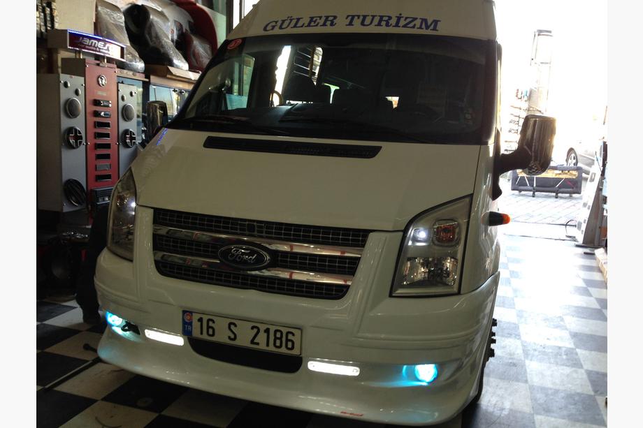 Ford Transit 2000–2014 Front bumper lip (2006-2014, DRL, with grille) Photo 4