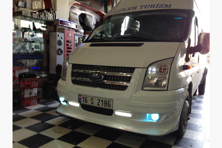 Ford Transit 2000–2014 Front bumper lip (2006-2014, DRL, with grille) Photo 3