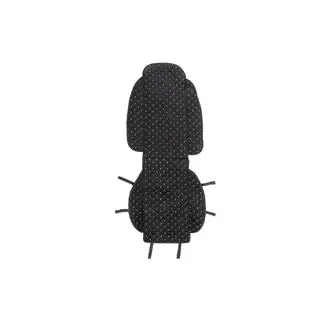 Velour seat cover (1 pc, black with grey stitching) photo 3