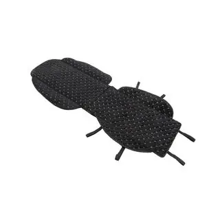 Velour seat cover (1 pc, black with grey stitching) photo 4