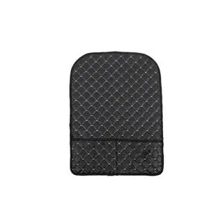 Velour Seat Back Organizer (1 pc, Black with Grey Stitching) photo 1
