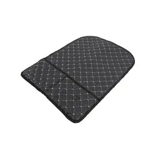 Velour Seat Back Organizer (1 pc, Black with Grey Stitching) photo 2