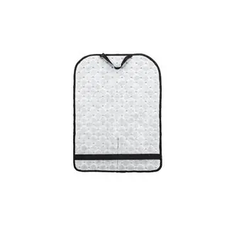 Velour Seat Back Organizer (1 pc, Black with Grey Stitching) photo 4