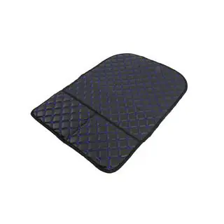 Velour seat back organizer (1 pc, Black with blue stitching) photo 2