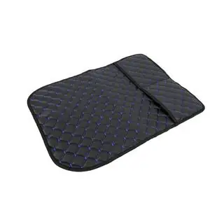 Velour seat back organizer (1 pc, Black with blue stitching) photo 3