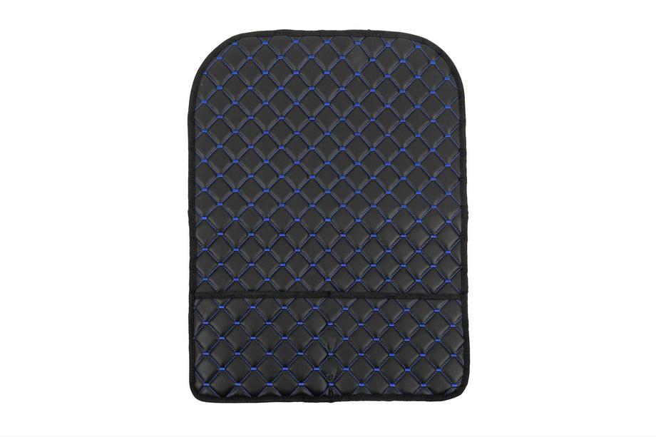 Velour seat back organizer (1 pc, Black with blue stitching) Image