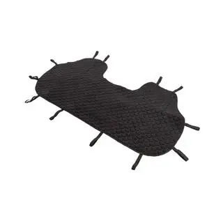 Rear seat covers Velour (set, Black with red stitching) photo 3