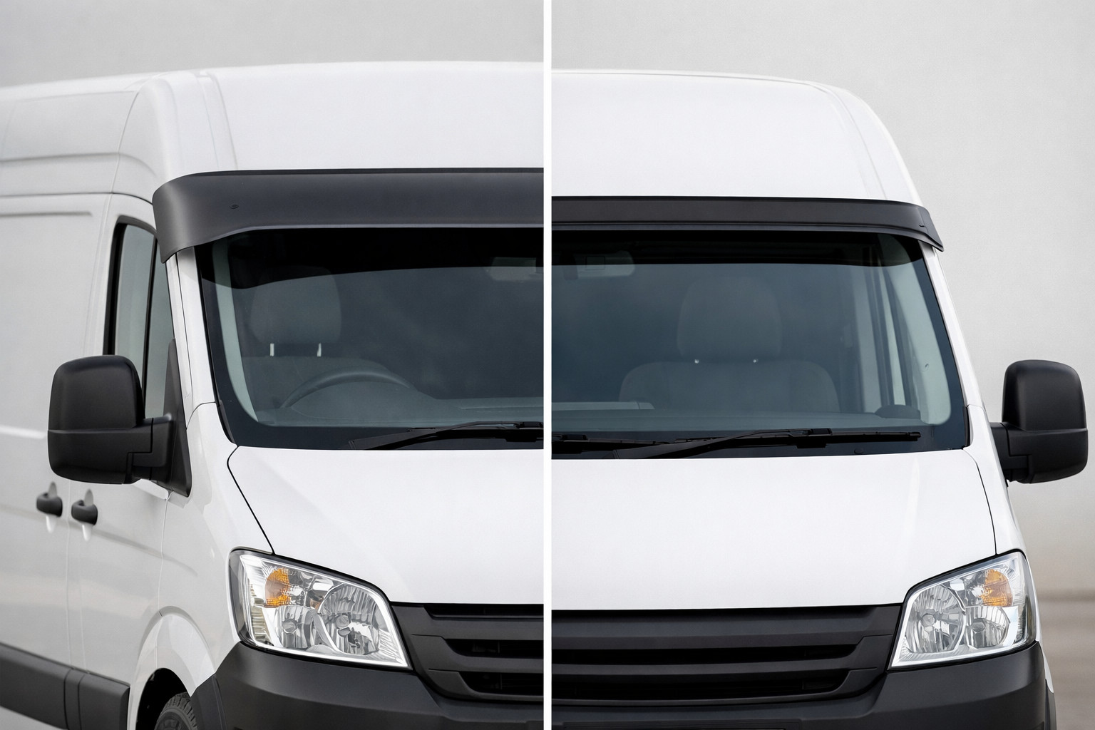 Windshield visor or deflector: what works better on a van