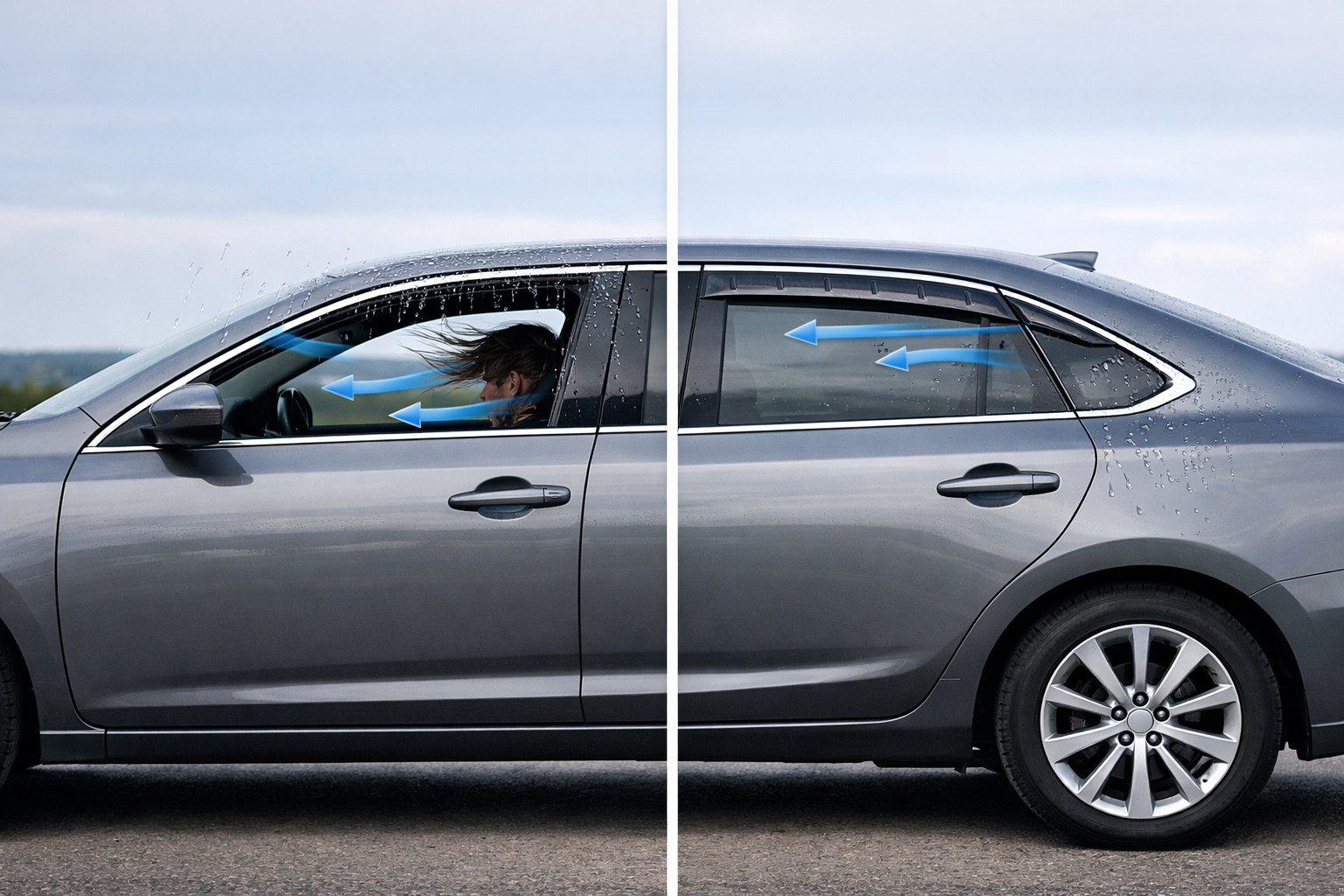 Are window deflectors worth fitting on all doors for highway driving?