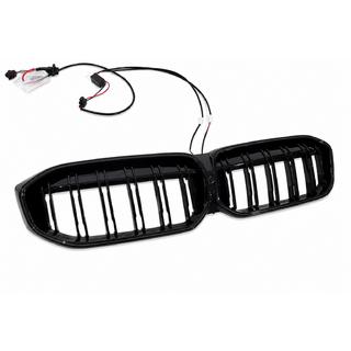 M-Look LED kidney grilles (2022+, gloss black) BMW 3 Series G20/G21 2018- photo 4