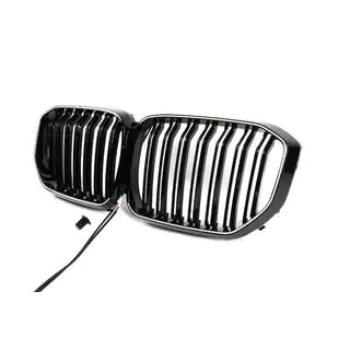 BMW kidney grilles M-Look LED (2019-2022, gloss black) photo 2