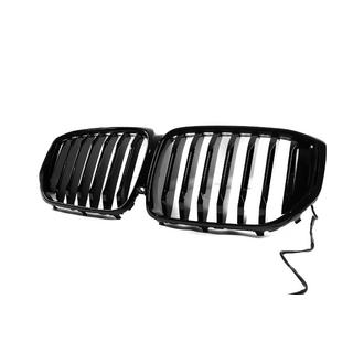 Kidney grilles 1 Bar LED (2023+, gloss black) BMW X5 G05 2019–2026 photo 3