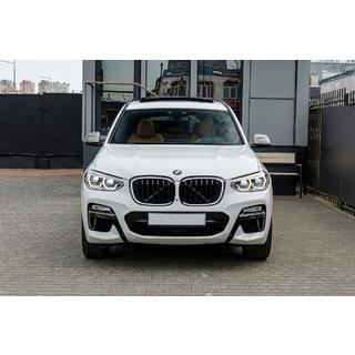 Kidney Grilles 1 Bar LED (2018-2021, Gloss Black) BMW X4 G02 2018- photo 1