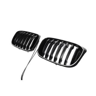 Kidney Grilles 1 Bar LED (2018-2021, Gloss Black) BMW X4 G02 2018- photo 3