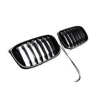 Kidney Grilles 1 Bar LED (2018-2021, Gloss Black) BMW X4 G02 2018- photo 4