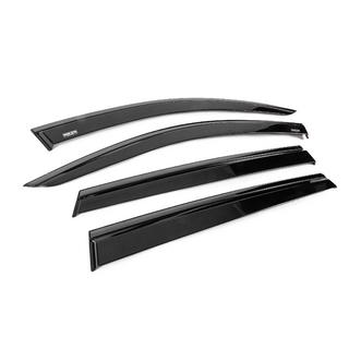 Window wind deflectors with black trim Niken Luxury (4 pcs) photo 3