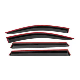 Window wind deflectors with black trim Niken Luxury (4 pcs) photo 4