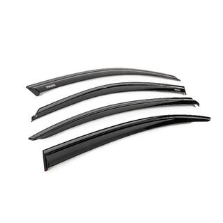 Window wind deflectors with black trim Niken Luxury (4 pcs) photo 3
