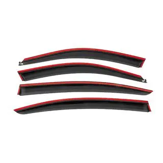 Window wind deflectors with black trim Niken Luxury (4 pcs) photo 4