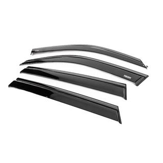 Window wind deflectors with black trim Niken Luxury (4 pcs) photo 2