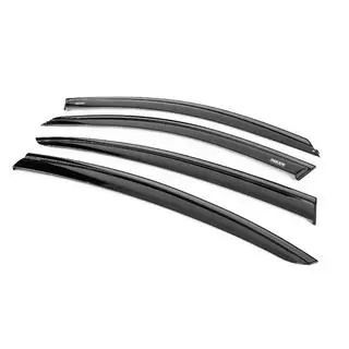 Window wind deflectors with black trim Niken Luxury (4 pcs) photo 2