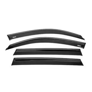 Window wind deflectors with black trim Niken Luxury (4 pcs) photo 1