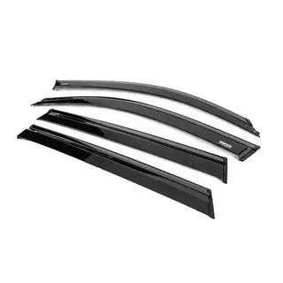Window wind deflectors with black trim Niken Luxury (4 pcs) photo 2