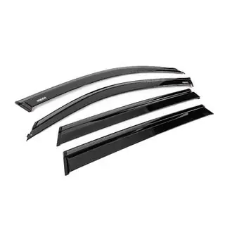 Window wind deflectors with black trim Niken Luxury (4 pcs) photo 3