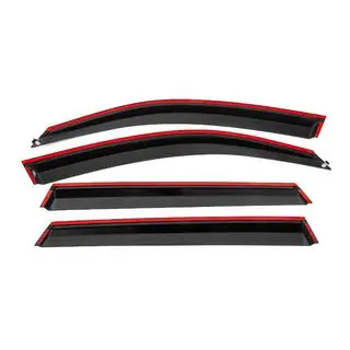 Window wind deflectors with black trim Niken Luxury (4 pcs) photo 4