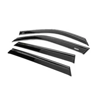 Window wind deflectors with black trim Niken Luxury (4 pcs) photo 2