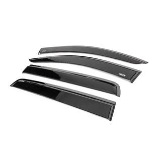 Window deflectors with black molding Niken Luxury (2015-2022, 4 pcs) photo 2