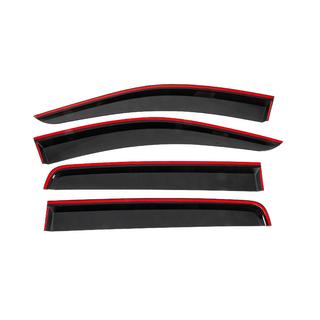 Window deflectors with black molding Niken Luxury (2015-2022, 4 pcs) photo 4