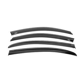 Window wind deflectors with black molding Niken Luxury (SD, 4 pcs) photo 1