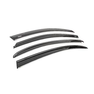 Window wind deflectors with black molding Niken Luxury (SD, 4 pcs) photo 3