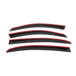 Window wind deflectors with black molding Niken Luxury (SD, 4 pcs) photo 4