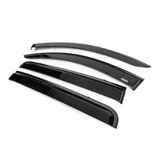 Window wind deflectors with black trim Niken Luxury (4 pcs) Mitsubishi L200 2015-2024 photo 2