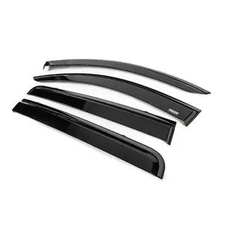 Window wind deflectors with black trim Niken Luxury (4 pcs) photo 2