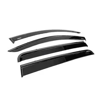 Window wind deflectors with black trim Niken Luxury (4 pcs) photo 3
