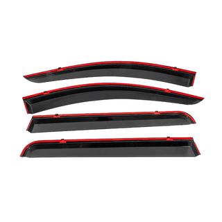 Window wind deflectors with black trim Niken Luxury (4 pcs) Mitsubishi L200 2015-2024 photo 4