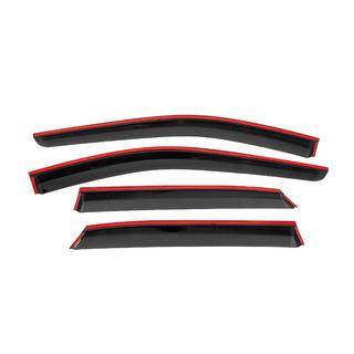 Window wind deflectors with black trim Niken Luxury (4 pcs) Nissan Qashqai 2021- photo 4