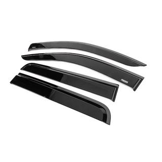 Window wind deflectors with black trim Niken Luxury (4 pcs) Nissan Navara/NP300 2016- photo 2