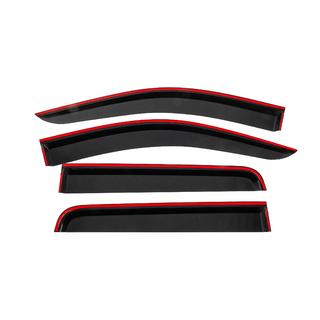 Window wind deflectors with black trim Niken Luxury (4 pcs) Nissan Navara/NP300 2016- photo 4