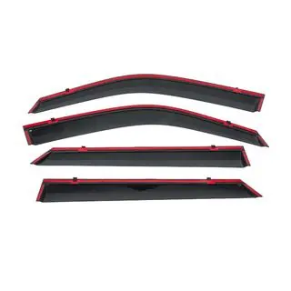 Window wind deflectors with black trim Niken Luxury (4 pcs) photo 4