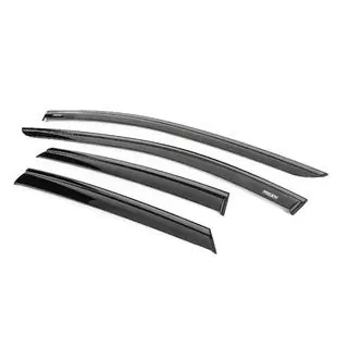 Window wind deflectors with black trim Niken Luxury (4 pcs) Seat Leon 2013-2020 photo 2
