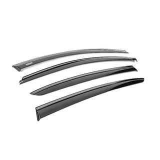 Window wind deflectors with black molding Niken Luxury (SD, 4 pcs) Renault Megane IV 2016-2025 photo 3